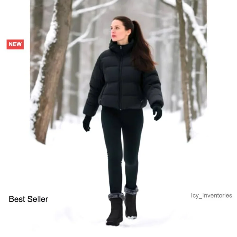 Winter Ankle Booties Waterproof Fur Lined Anti-Slip Comfortable Warm Snow Boots
